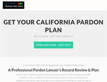 Tablet Screenshot of californiapardon.com